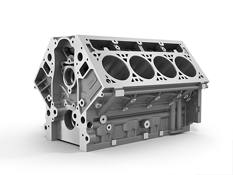 Engine block, cylinder head